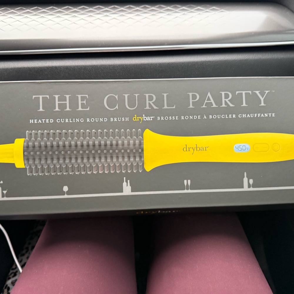 Drybar The Curl Party Heated Curling Round Brush - Yellow and Gray